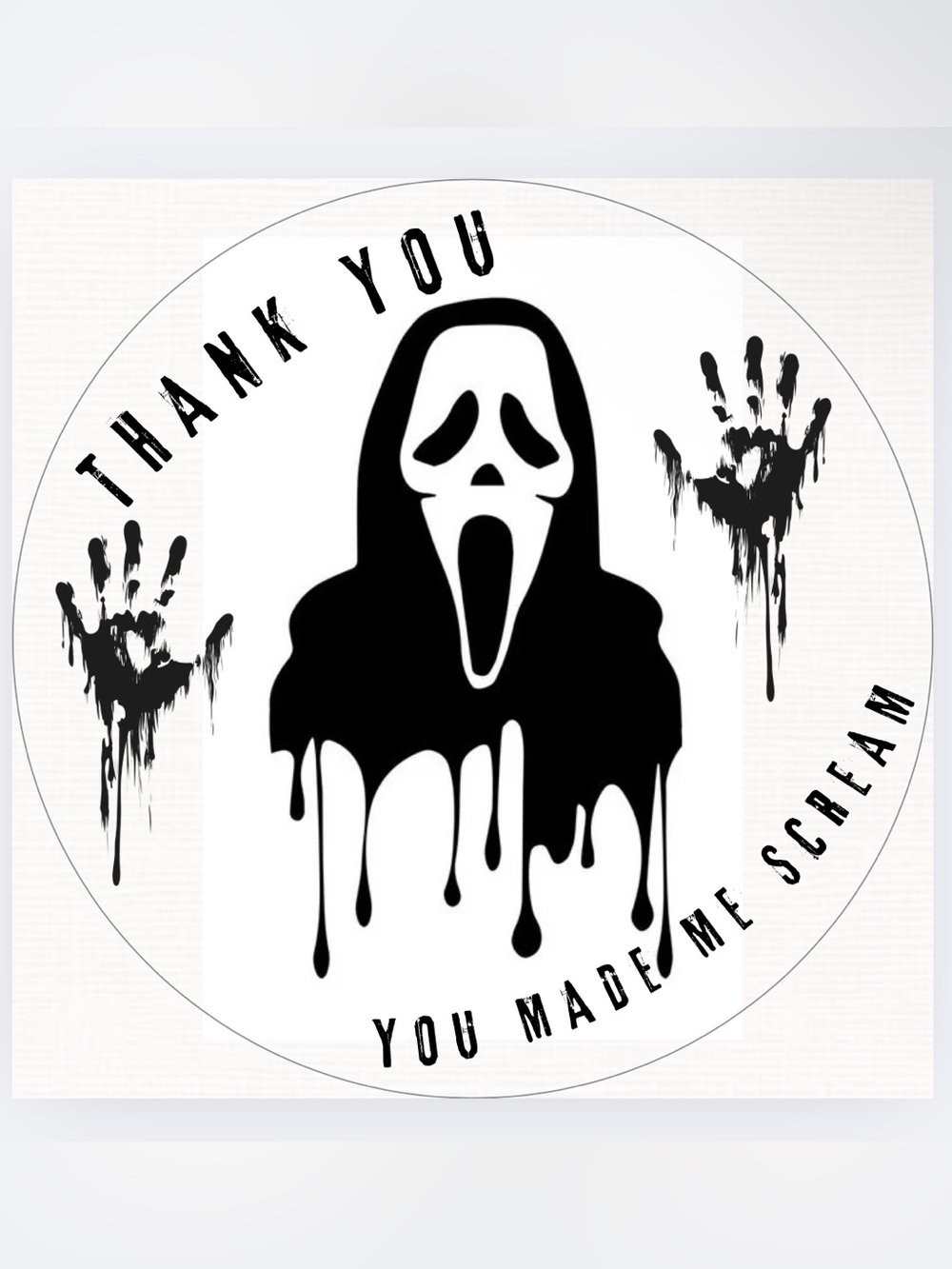Handmade 50count Scream Stickers